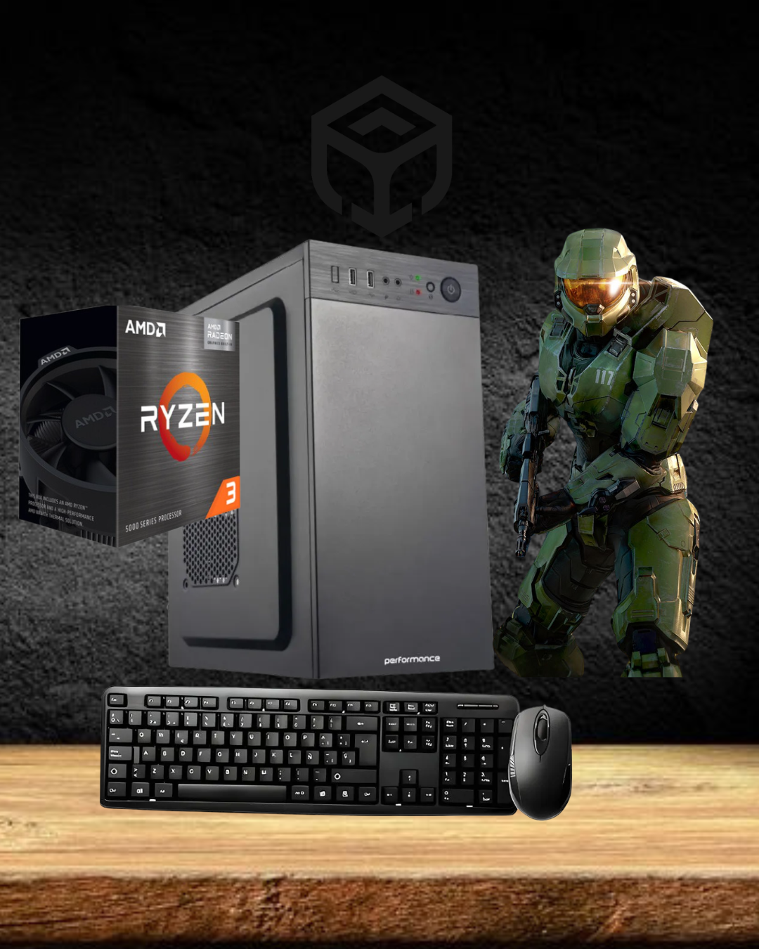 PC Gamer AMD Ryzen 3 5300G 4.2Ghz DDR4 16Gb SSD Nvme 512Gb Gabkit