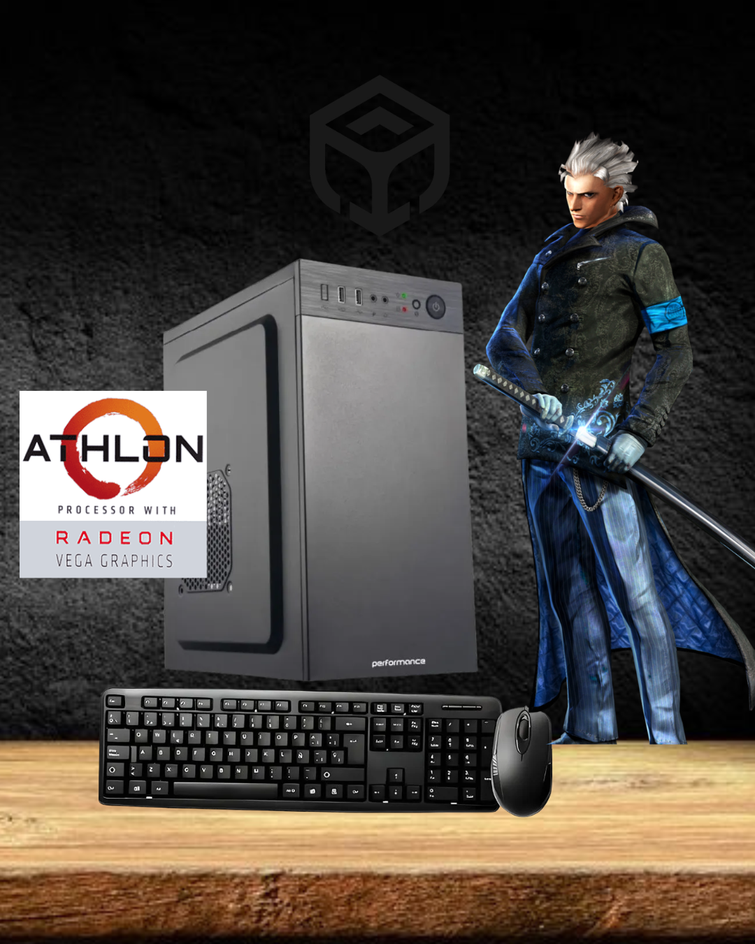 PC Gamer AMD Athlon 3000G 3.5Ghz DDR4 16Gb SSD Nvme 512Gb Gabkit