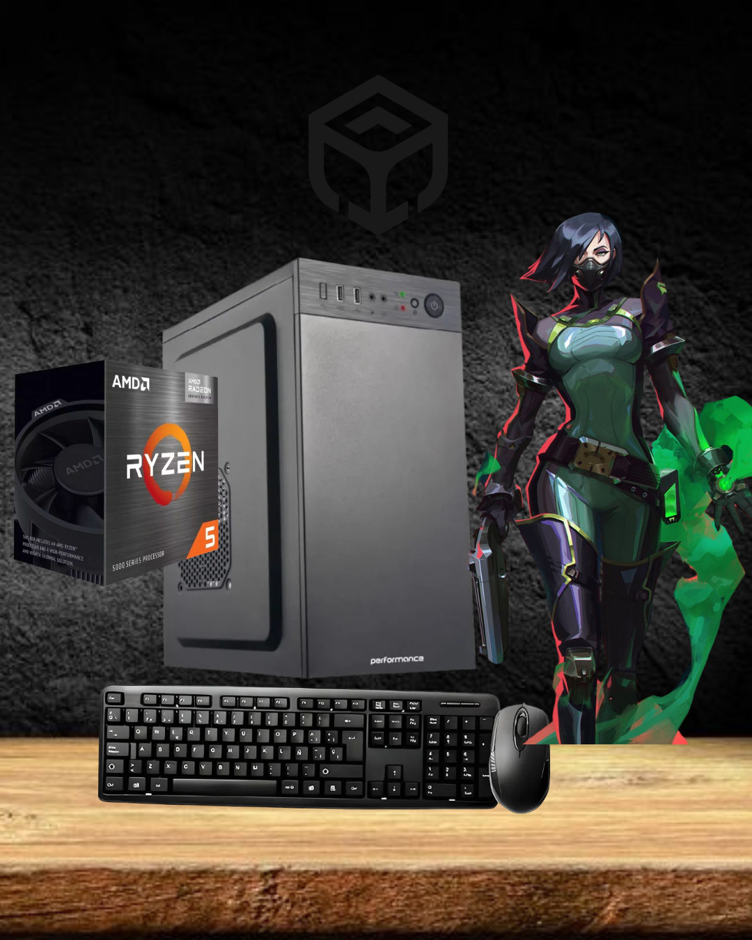 PC Gamer AMD Ryzen 5 5600GT 4.6Ghz DDR4 16Gb SSD Nvme 1Tb Gabkit