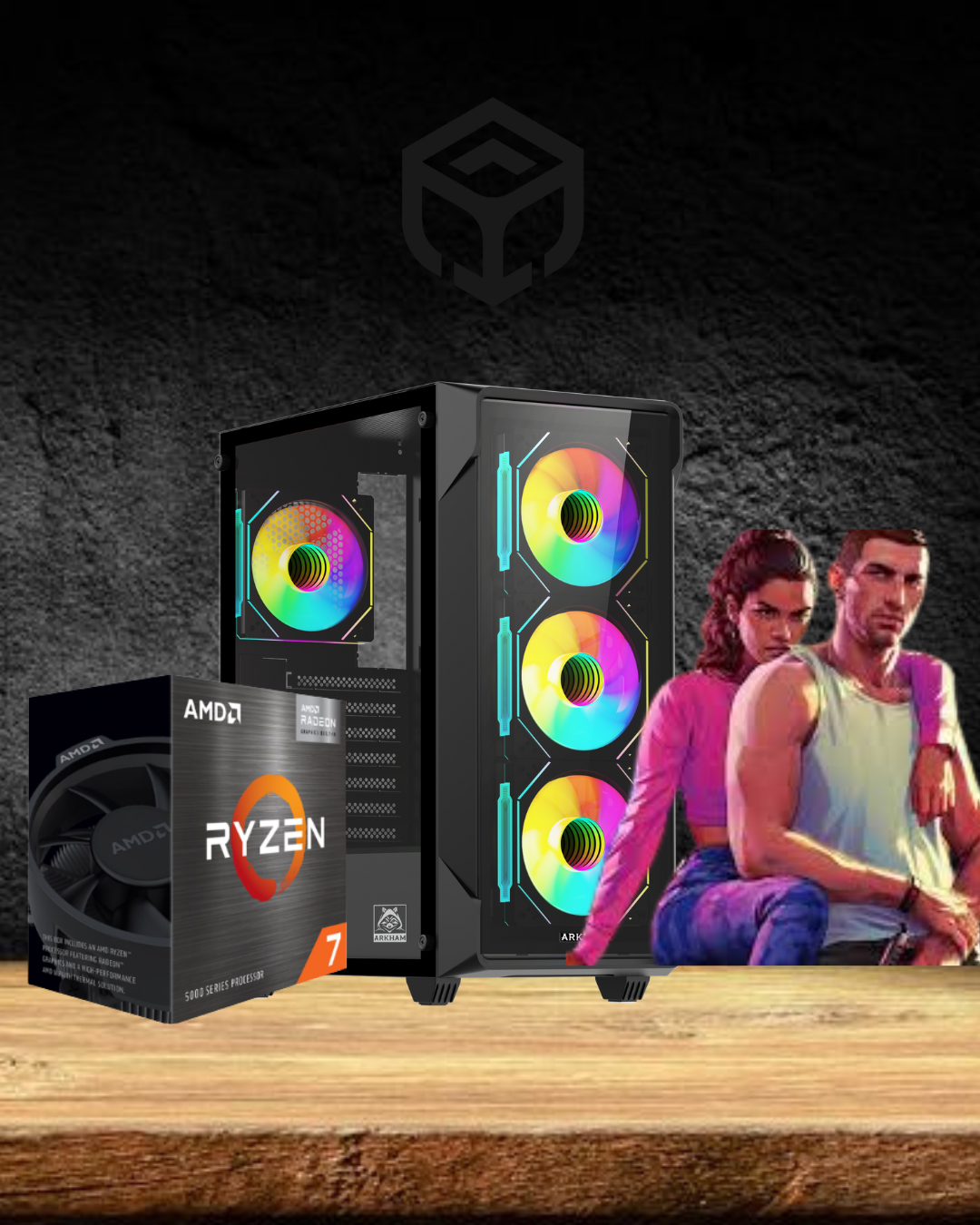 PC Gamer AMD Ryzen 7 5700G 4.6Ghz DDR4 16Gb SSD Nvme 1Tb Gab.Arkham