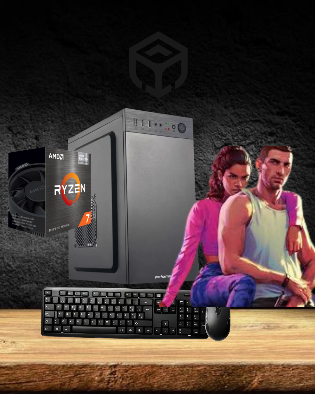 PC Gamer AMD Ryzen 7 5700G 4.6Ghz DDR4 16Gb SSD Nvme 512Gb Gabkit