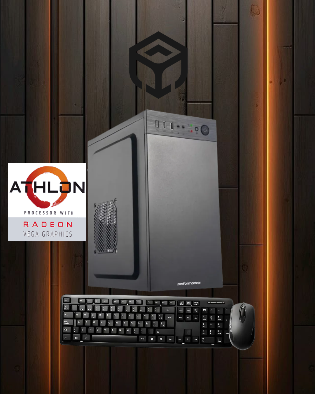 Pc Oficina/hogar Amd Athlon 3000G 3.5Ghz DDR4 8Gb 3200 SSD Nvme 512Gb Gabkit